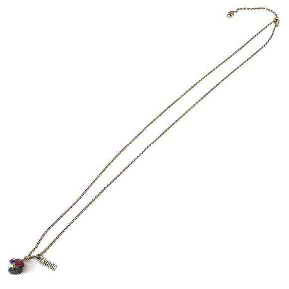 Christian Dior J'ADIOR BEE ball Necklace Cloisonne/Metal Multicolor/Gold HW - Picture 1 of 10